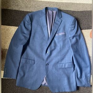 ORIGINAL PENGUIN Munsingwear Size 44L Wool Blend Sport Jacket Coat Blazer Blue
